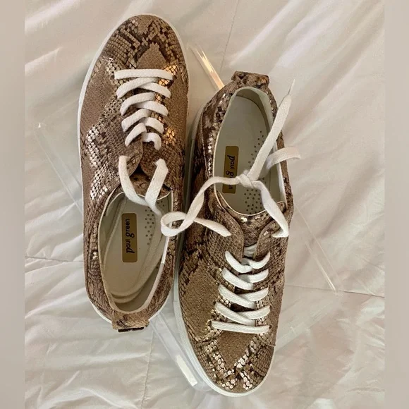 Paul Green Ally Snake Embossed Platform Sneakers 9 - Picture 7 of 15